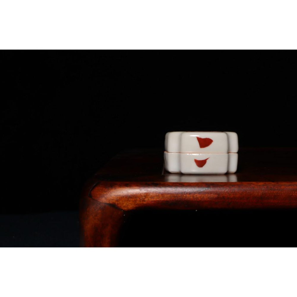 《部町》日本 吳須赤繪 鳳凰香盒｜抹茶 茶道具 茶道 花道 花藝 神社 京都 古董 茶碗 茶杯-細節圖3