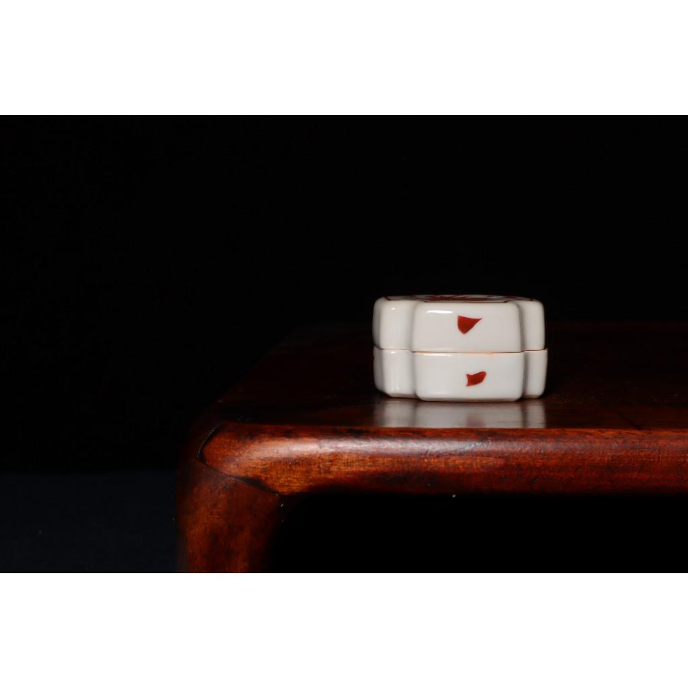 《部町》日本 吳須赤繪 鳳凰香盒｜抹茶 茶道具 茶道 花道 花藝 神社 京都 古董 茶碗 茶杯-細節圖5