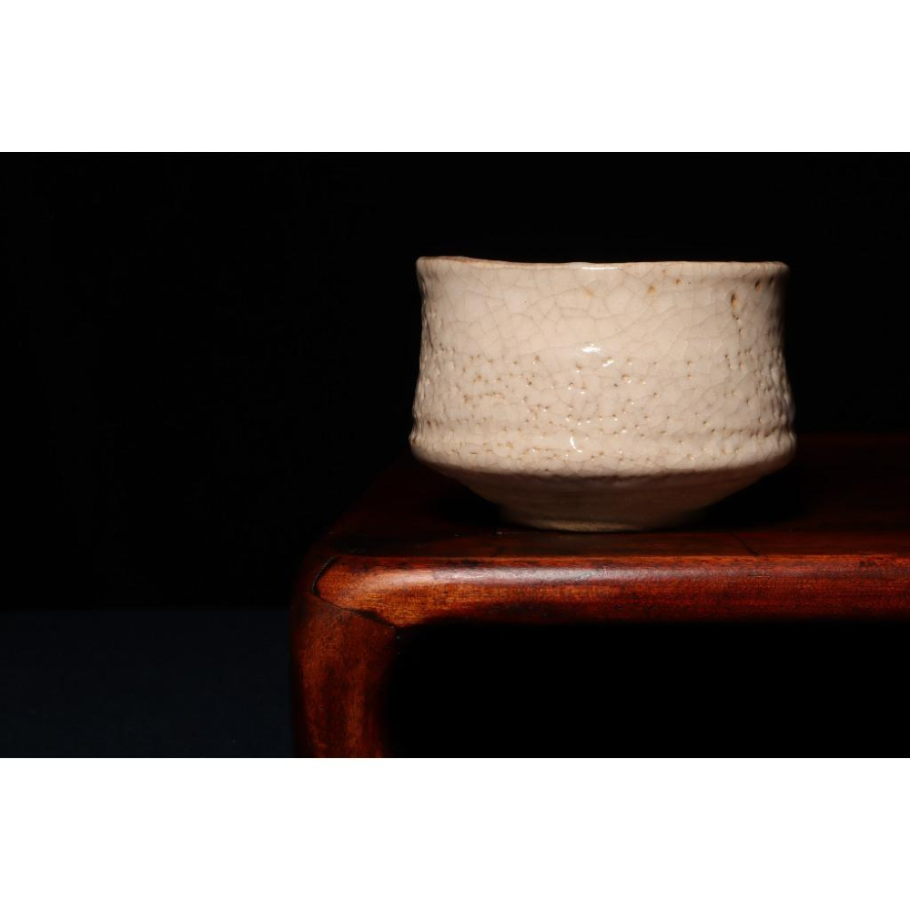 《部町》日本 梅村晴峰造 志野抹茶碗 附木箱｜抹茶 茶道具 茶道 花道 花藝 神社 京都 古董 茶碗 茶杯-細節圖3