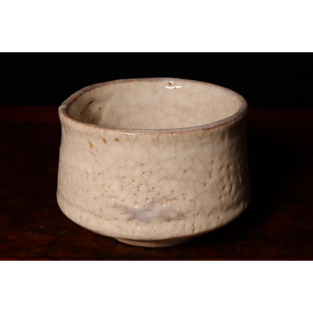 《部町》日本 梅村晴峰造 志野抹茶碗 附木箱｜抹茶 茶道具 茶道 花道 花藝 神社 京都 古董 茶碗 茶杯-細節圖4