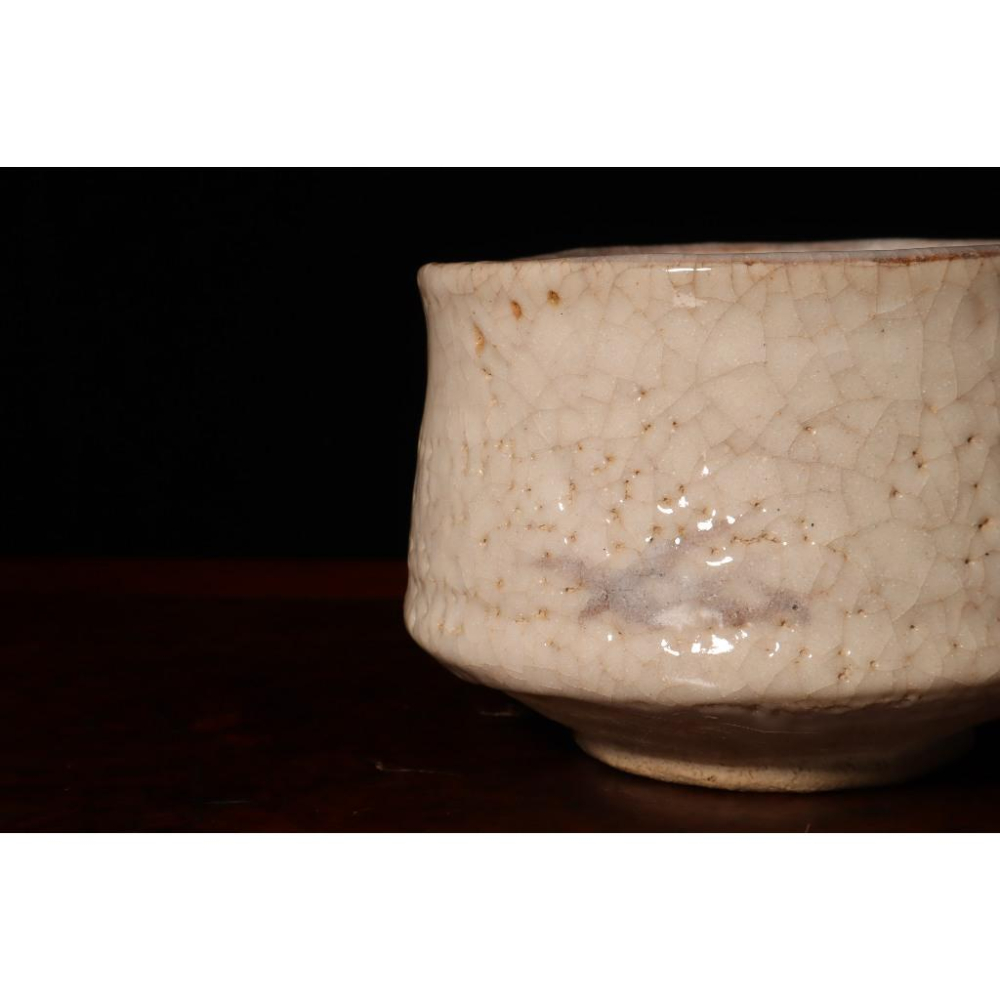 《部町》日本 梅村晴峰造 志野抹茶碗 附木箱｜抹茶 茶道具 茶道 花道 花藝 神社 京都 古董 茶碗 茶杯-細節圖5