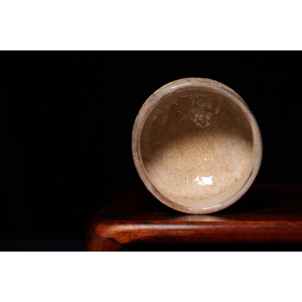 《部町》日本 梅村晴峰造 志野抹茶碗 附木箱｜抹茶 茶道具 茶道 花道 花藝 神社 京都 古董 茶碗 茶杯-細節圖6