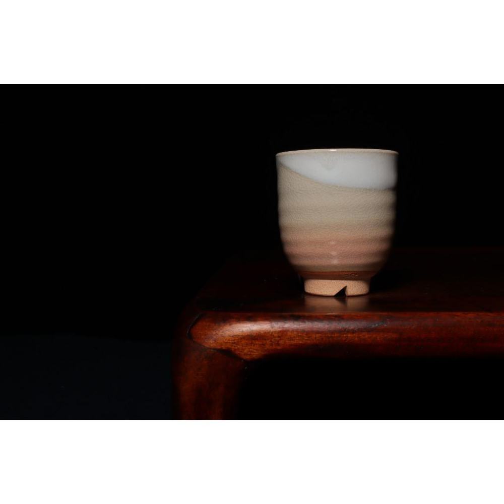 《部町》日本 萩燒椿秀窯 湯吞杯 茶杯 六客 附木箱｜抹茶 茶道具 茶道 花道 花藝 神社 京都 古董 茶碗 茶杯-細節圖3