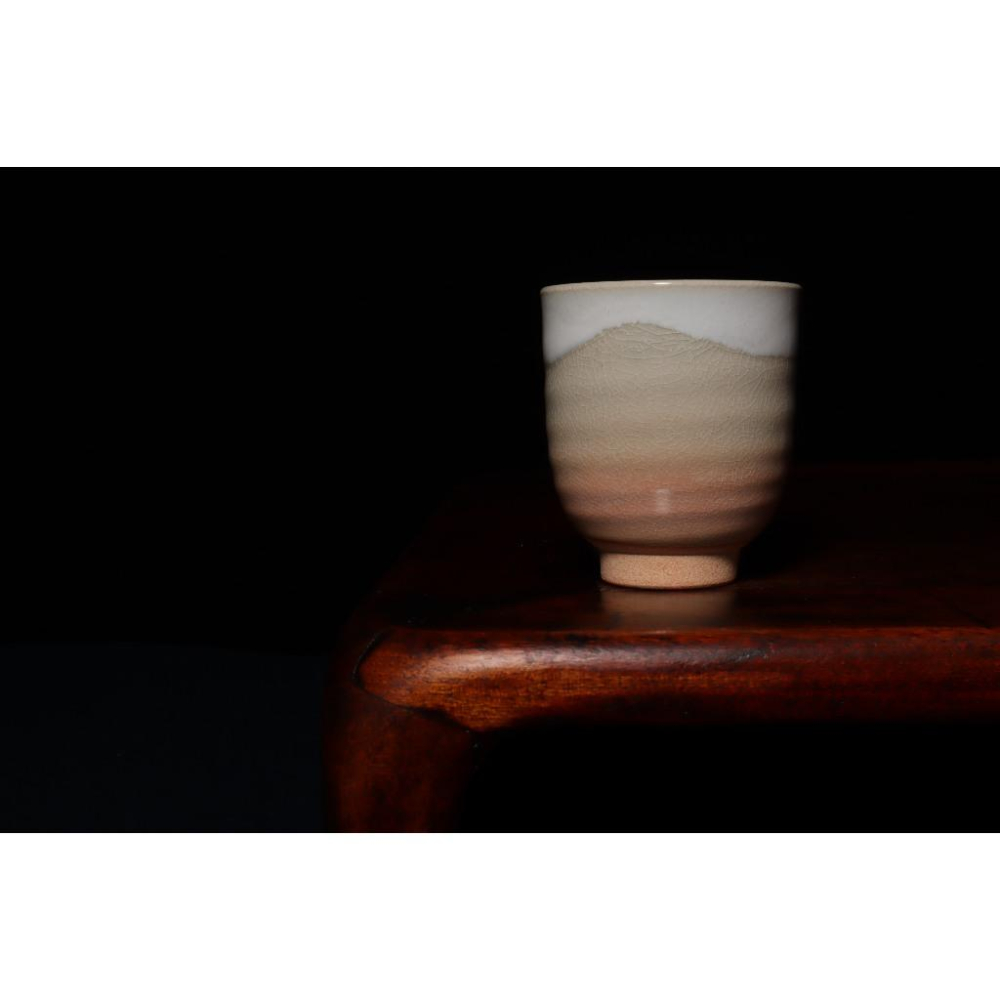 《部町》日本 萩燒椿秀窯 湯吞杯 茶杯 六客 附木箱｜抹茶 茶道具 茶道 花道 花藝 神社 京都 古董 茶碗 茶杯-細節圖4