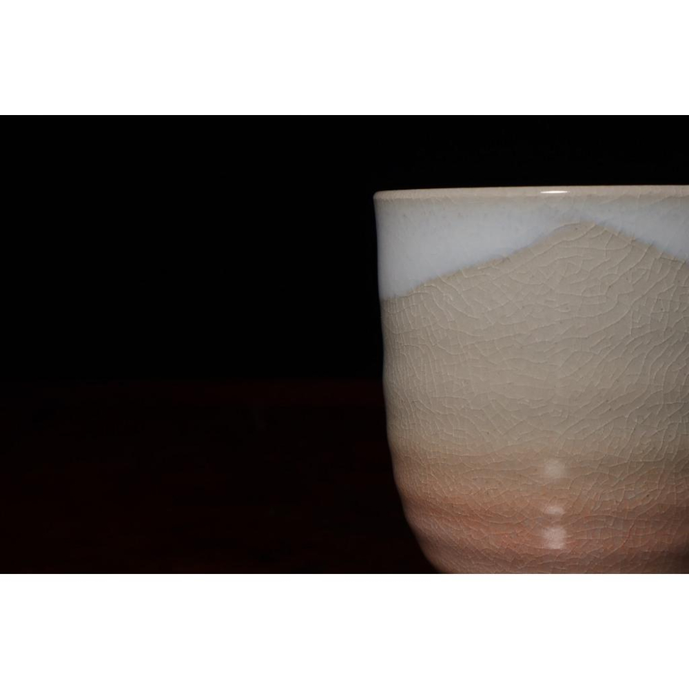 《部町》日本 萩燒椿秀窯 湯吞杯 茶杯 六客 附木箱｜抹茶 茶道具 茶道 花道 花藝 神社 京都 古董 茶碗 茶杯-細節圖5