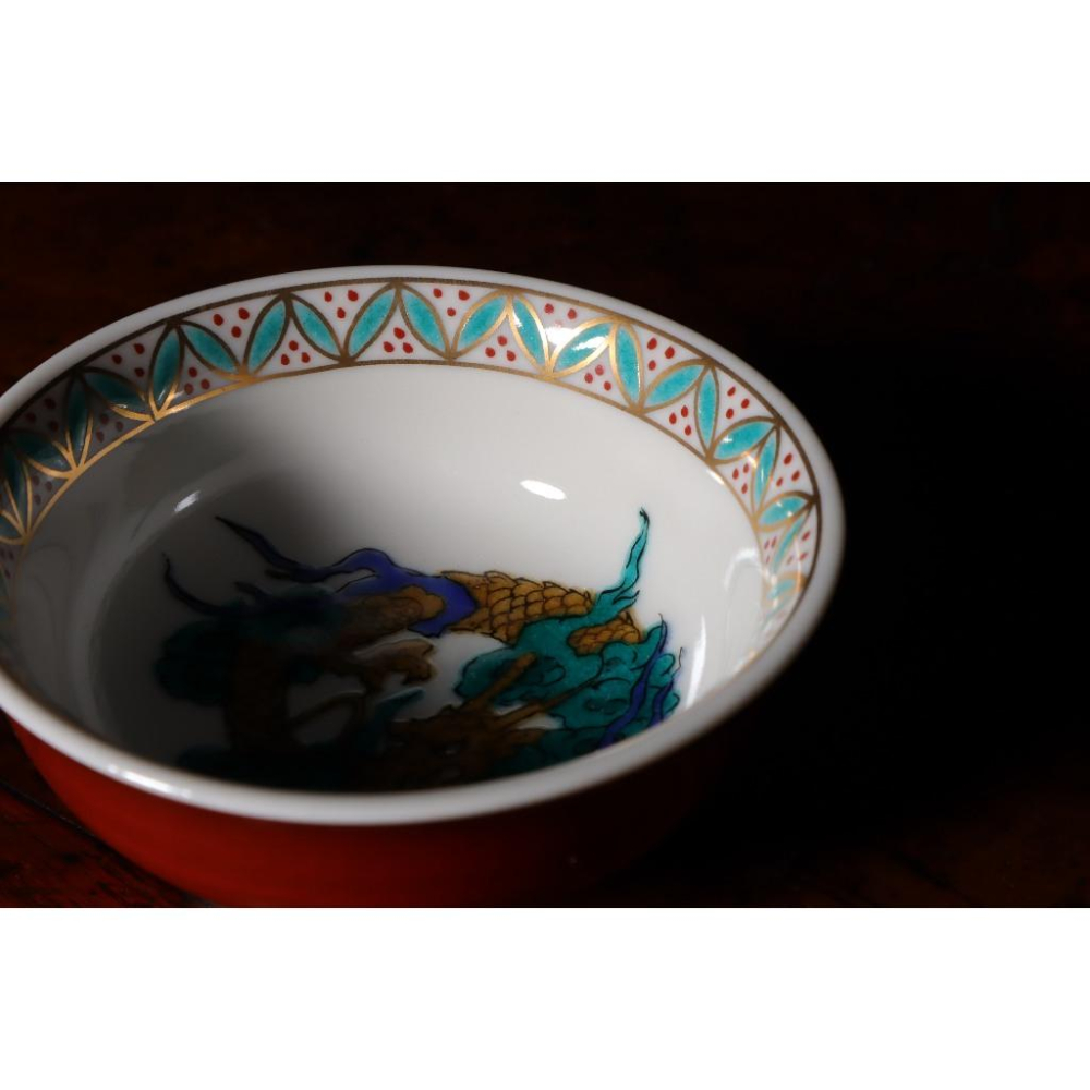 《部町》日本 九谷燒 北山堂 手繪干支 辰龍 湯吞杯 茶杯 酒杯｜抹茶 茶道具 茶道 花道 花藝 神社 京都 古董 茶-細節圖3