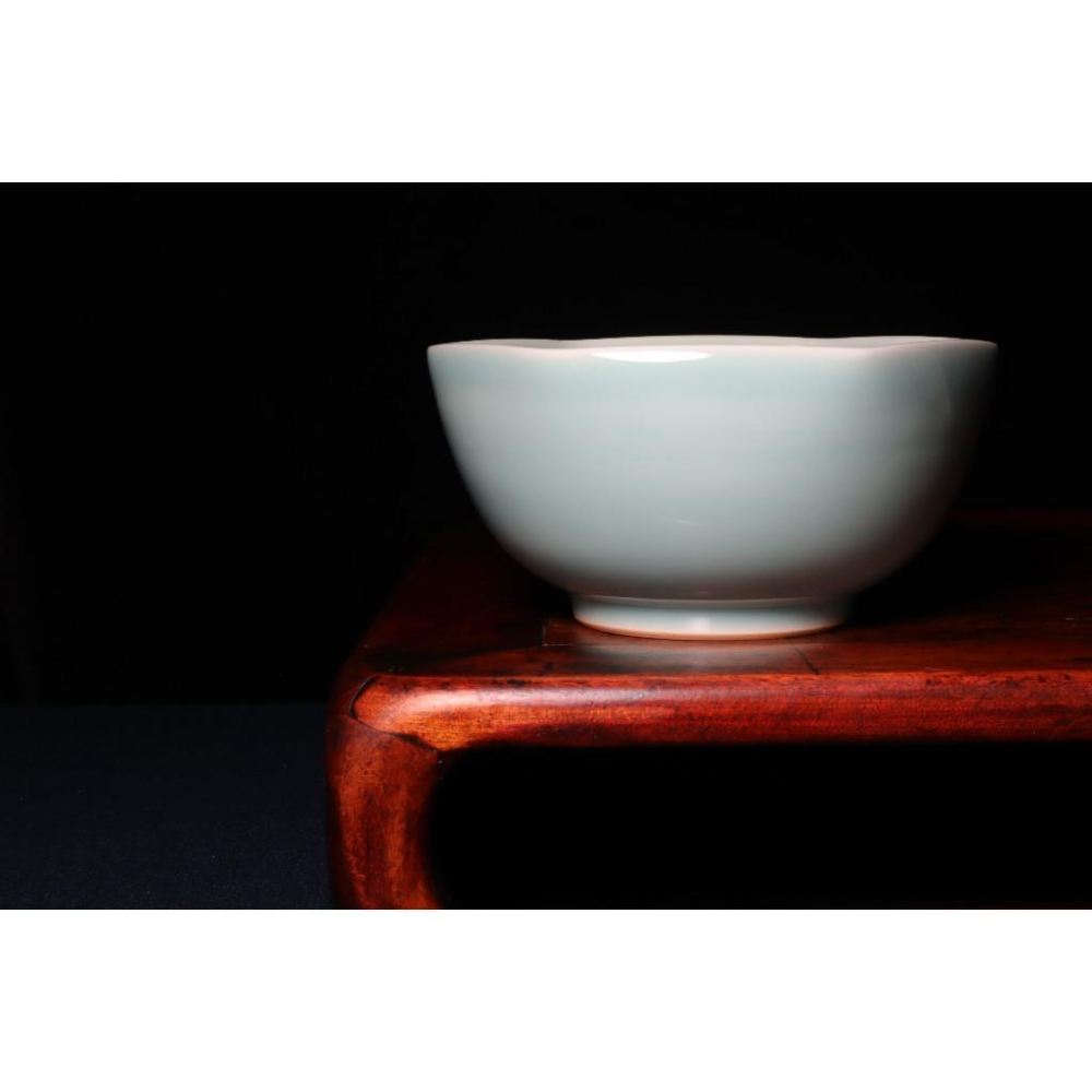 《部町》日本 平安松斎造 青瓷六角菓子缽 附木箱｜抹茶 茶道具 茶道 花道 花藝 神社 京都 古董 茶碗 茶杯-細節圖2