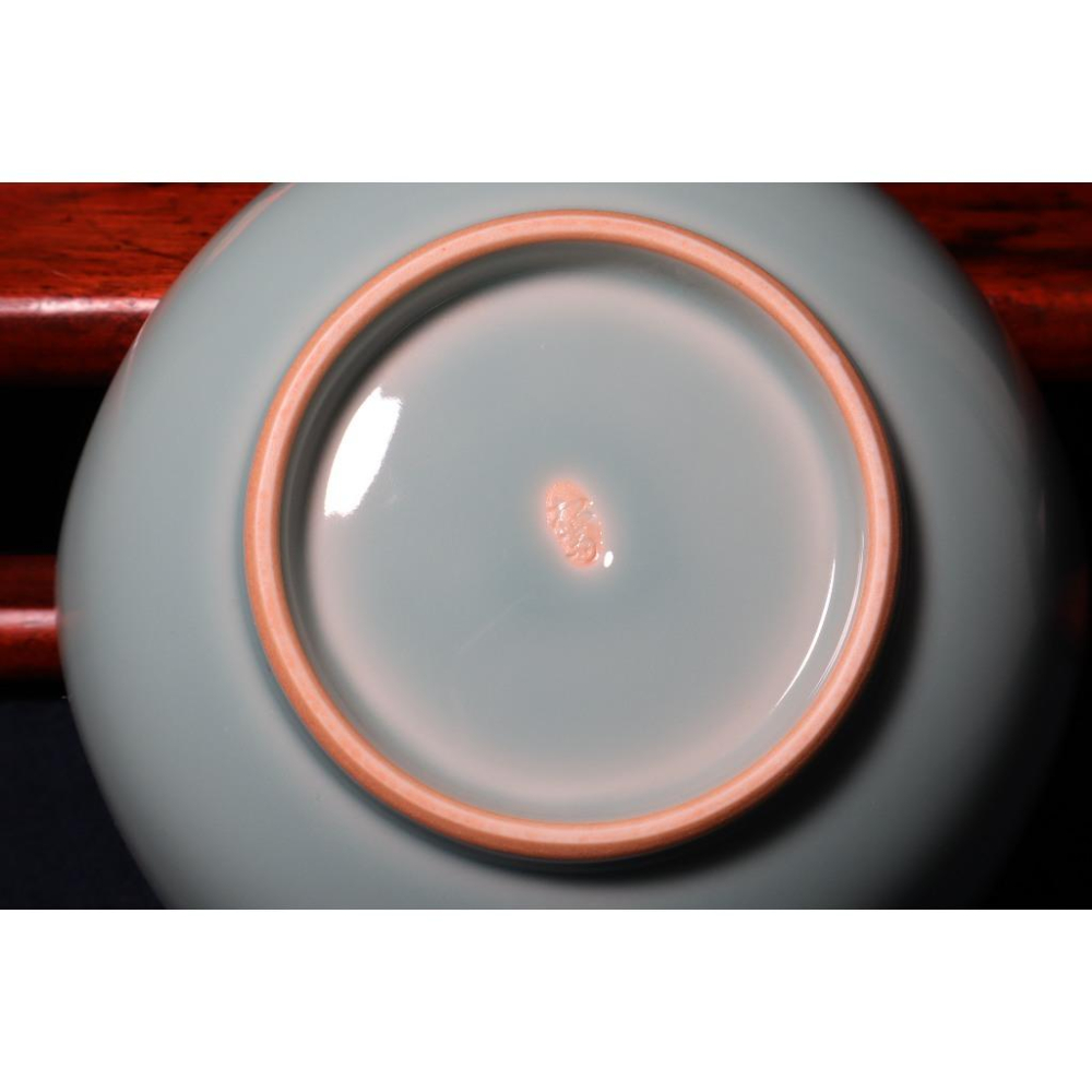 《部町》日本 平安松斎造 青瓷六角菓子缽 附木箱｜抹茶 茶道具 茶道 花道 花藝 神社 京都 古董 茶碗 茶杯-細節圖8