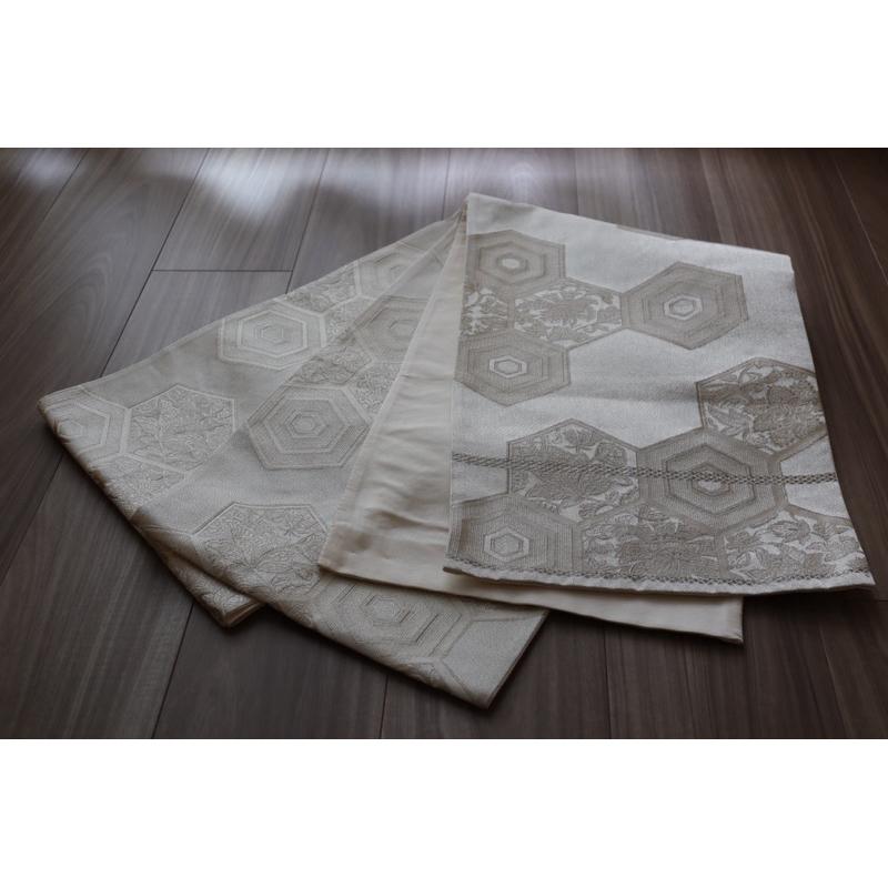 《部町》日本  西陣織 袋帯 龜甲華紋 和服腰帶 茶墊 茶巾|浴衣 着物 袋帶 茶碗 茶道具 茶席 桌巾 花藝 茶杯-細節圖3