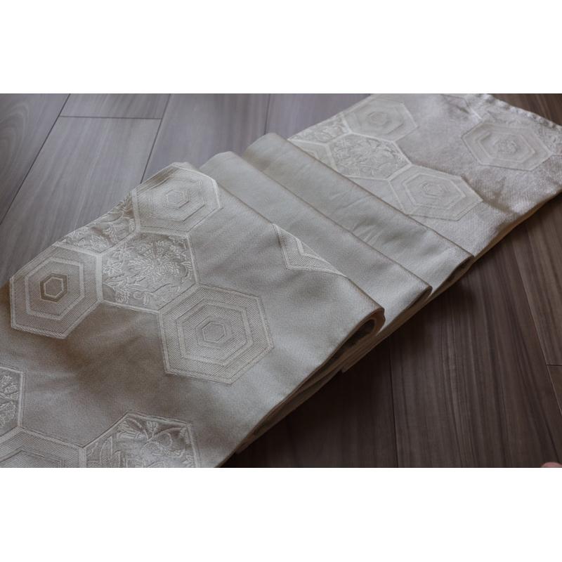 《部町》日本  西陣織 袋帯 龜甲華紋 和服腰帶 茶墊 茶巾|浴衣 着物 袋帶 茶碗 茶道具 茶席 桌巾 花藝 茶杯-細節圖4