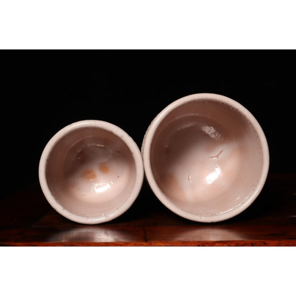 《部町》日本 萩燒 鬼萩 湯吞杯 茶杯一對 附木箱｜抹茶 茶道具 茶道 花道 花藝 神社 京都 古董 茶碗 茶杯-細節圖3