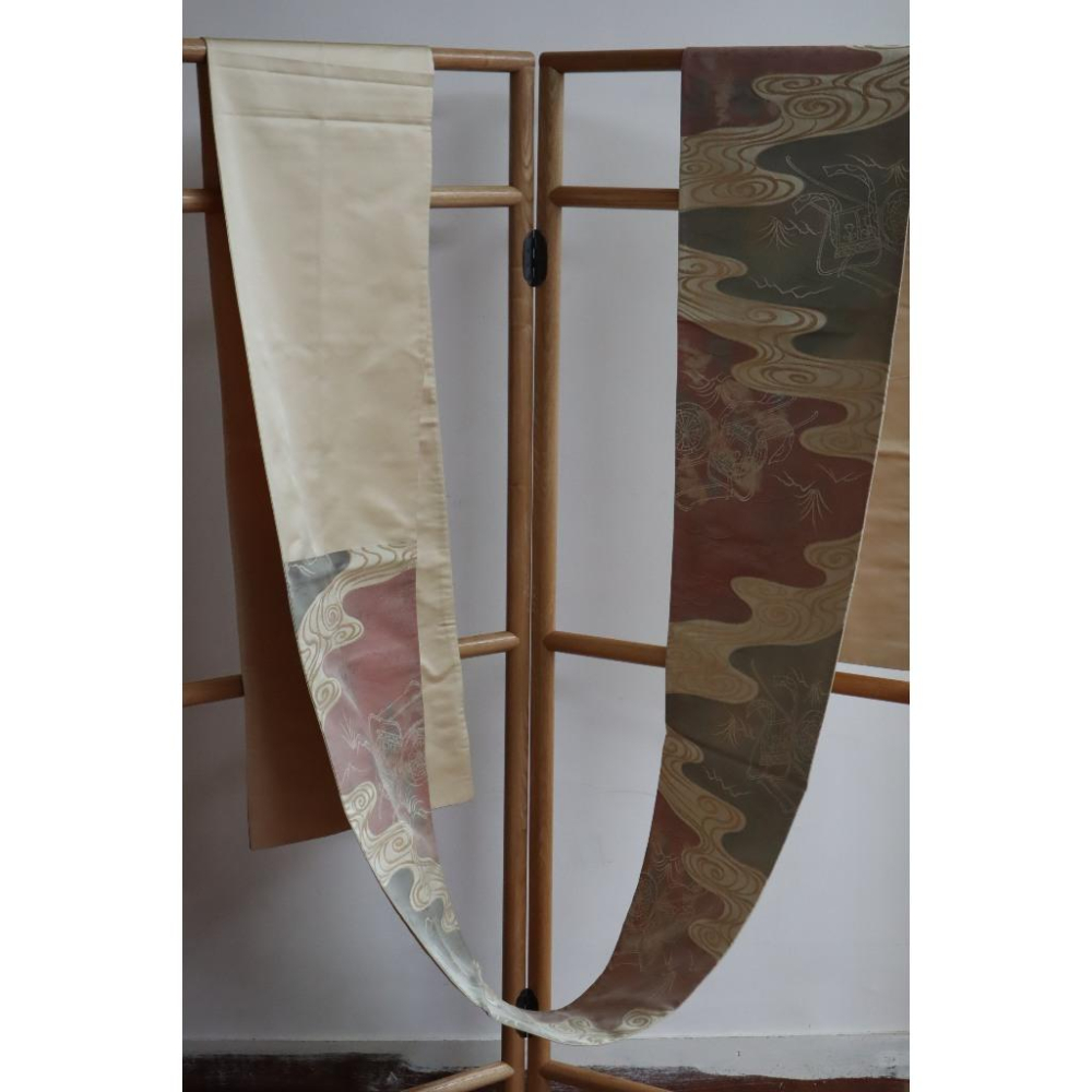 《部町》日本 錦織 花車紋樣 六通 和服腰帶 袋帯 茶墊 茶巾 |浴衣 着物 袋帶 茶碗 茶道具 茶席 桌巾 花藝 茶杯-細節圖7