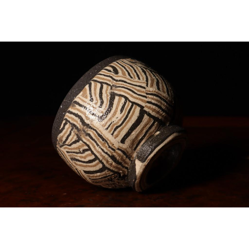 《部町》日本 名家 水野双鶴 絞胎手捏湯吞杯 茶杯｜抹茶 茶道具 茶道 花道 花藝 神社 茶碗 茶葉 京都 普洱茶 茶罐-細節圖6