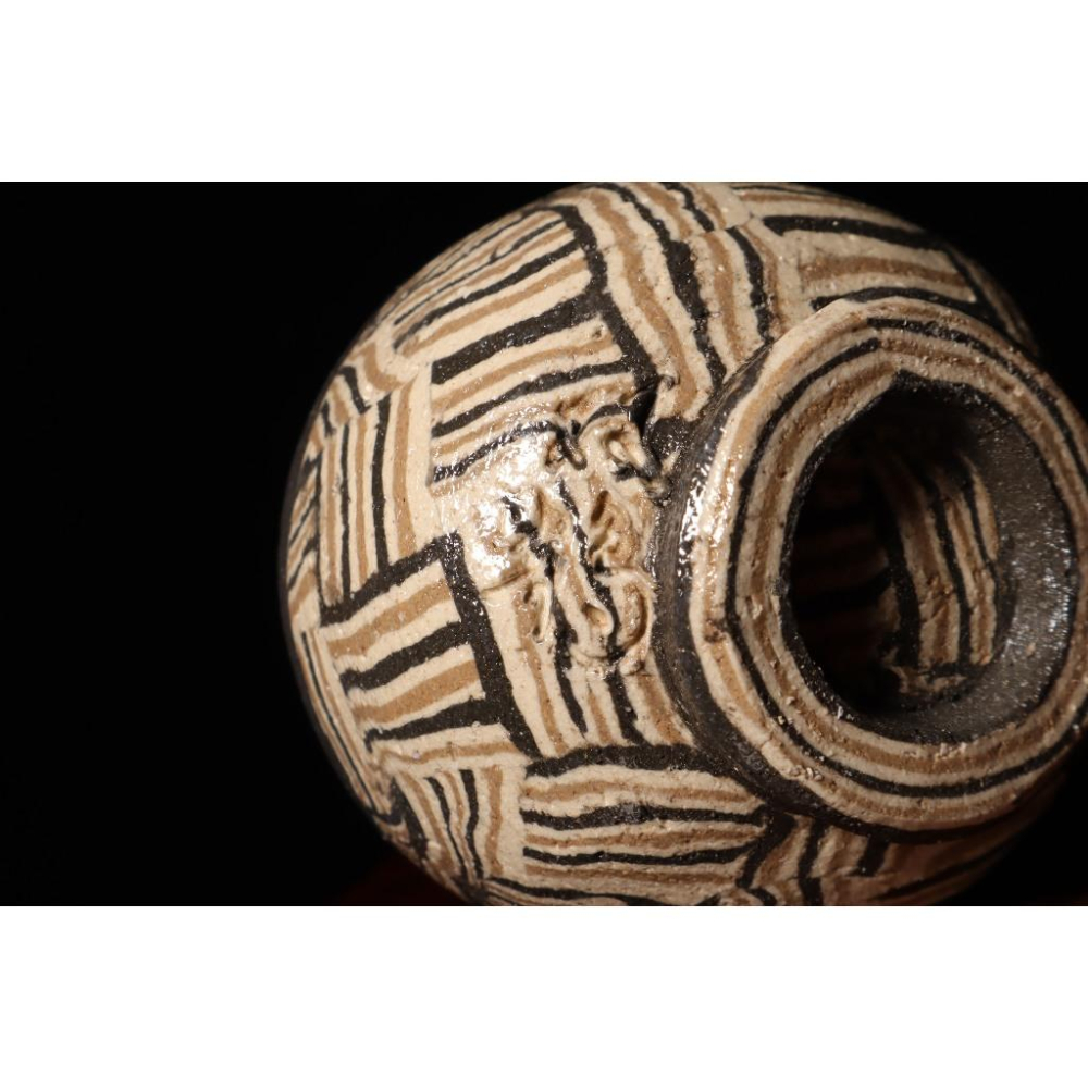 《部町》日本 名家 水野双鶴 絞胎手捏湯吞杯 茶杯｜抹茶 茶道具 茶道 花道 花藝 神社 茶碗 茶葉 京都 普洱茶 茶罐-細節圖8