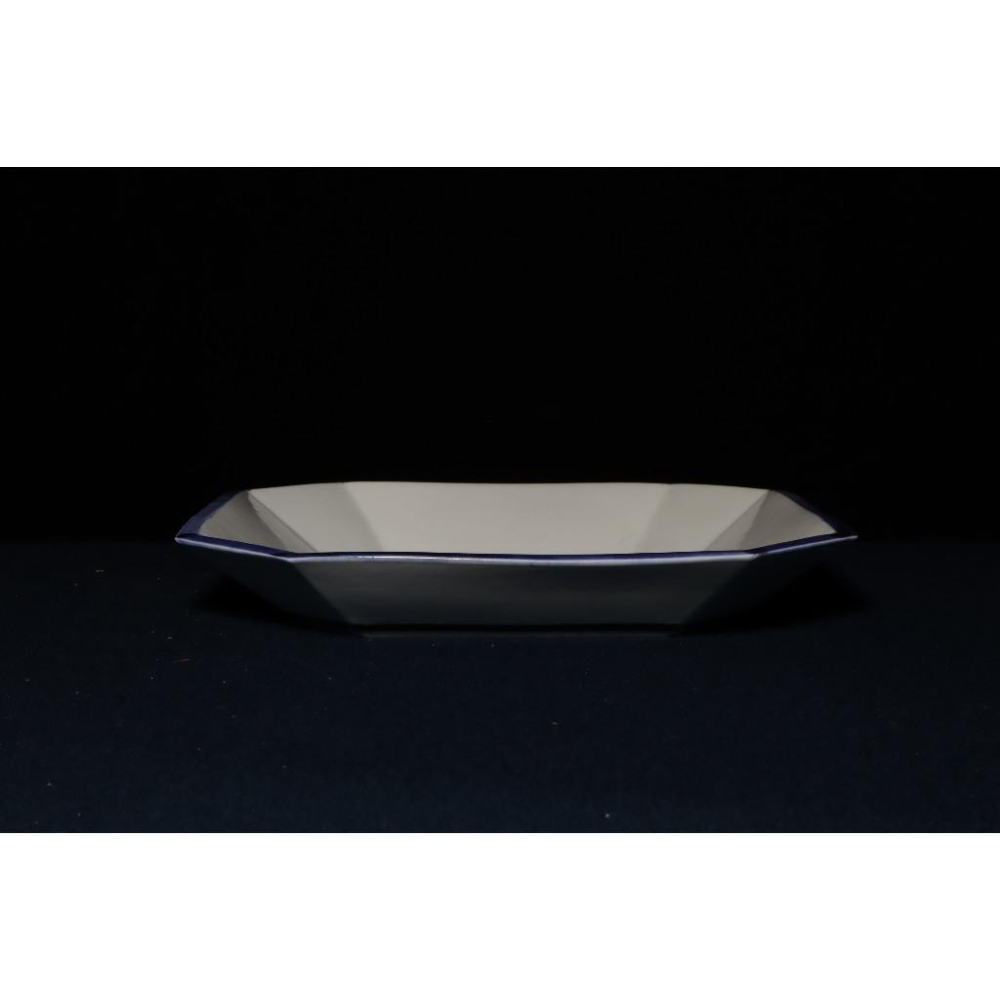 《部町》日本 名家 松風栄一造 染付青花 角盤 附木箱｜抹茶 茶道具 茶道 花道 花藝 神社 京都 古董 茶碗 茶杯-細節圖6