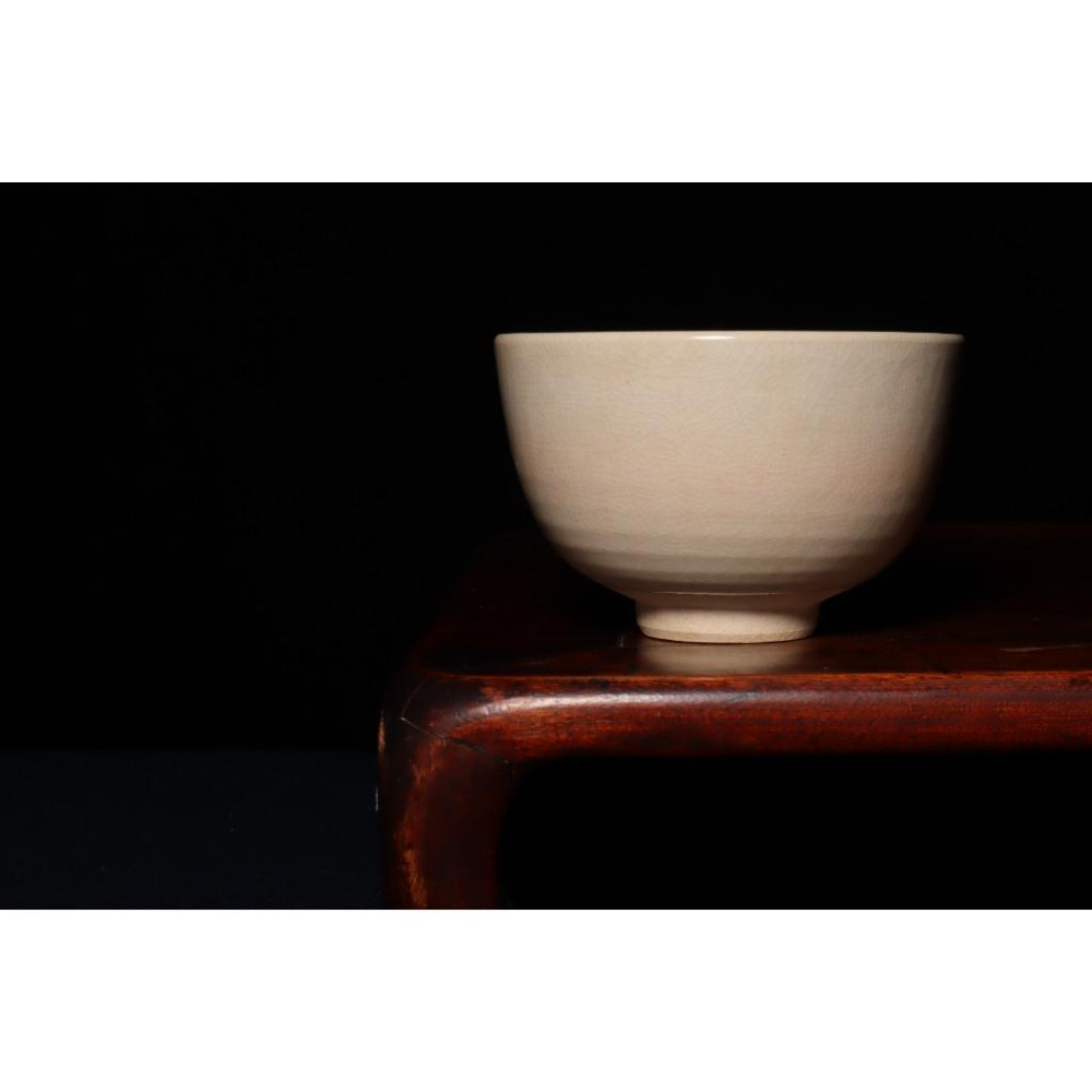 《部町》日本 仁清 紫藤花抹茶碗｜抹茶 茶道具 茶道 花道 花藝 神社 京都 古董 茶碗 茶杯-細節圖2