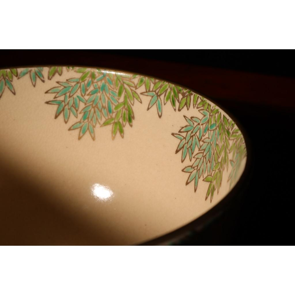 《部町》日本 高台寺造 手繪金彩翠竹 抹茶碗｜抹茶 茶道具 茶道 花道 花藝 神社 京都 古董 茶碗 茶杯-細節圖7