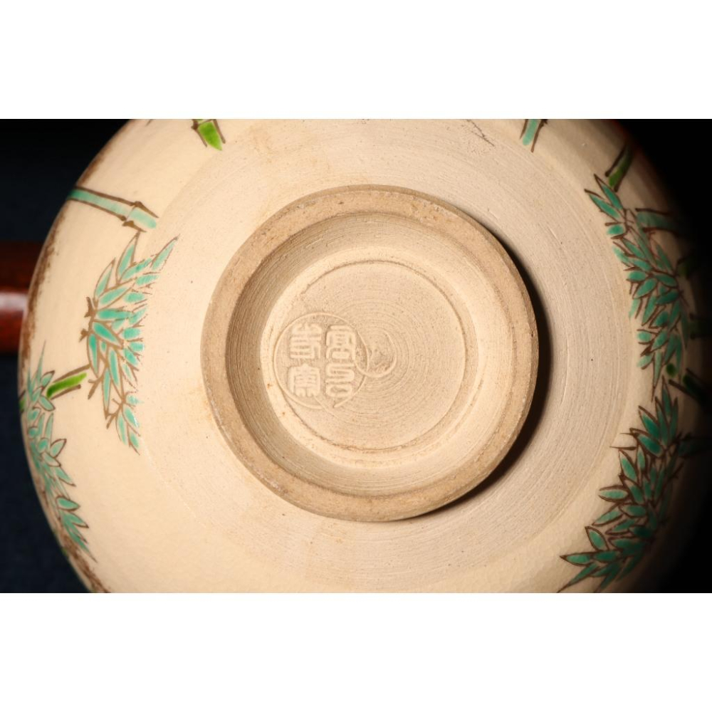 《部町》日本 高台寺造 手繪金彩翠竹 抹茶碗｜抹茶 茶道具 茶道 花道 花藝 神社 京都 古董 茶碗 茶杯-細節圖8