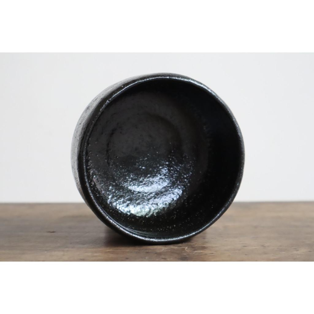 《部町》日本 桂窯 茶臼 黑樂茶碗｜抹茶 茶道具 茶道 花道 花藝 神社 京都 古董 茶碗 茶杯-細節圖6