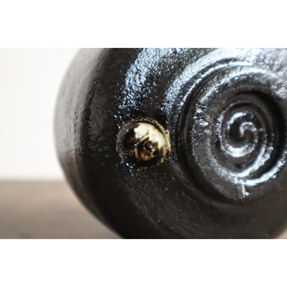 《部町》日本 桂窯 茶臼 黑樂茶碗｜抹茶 茶道具 茶道 花道 花藝 神社 京都 古董 茶碗 茶杯-細節圖7