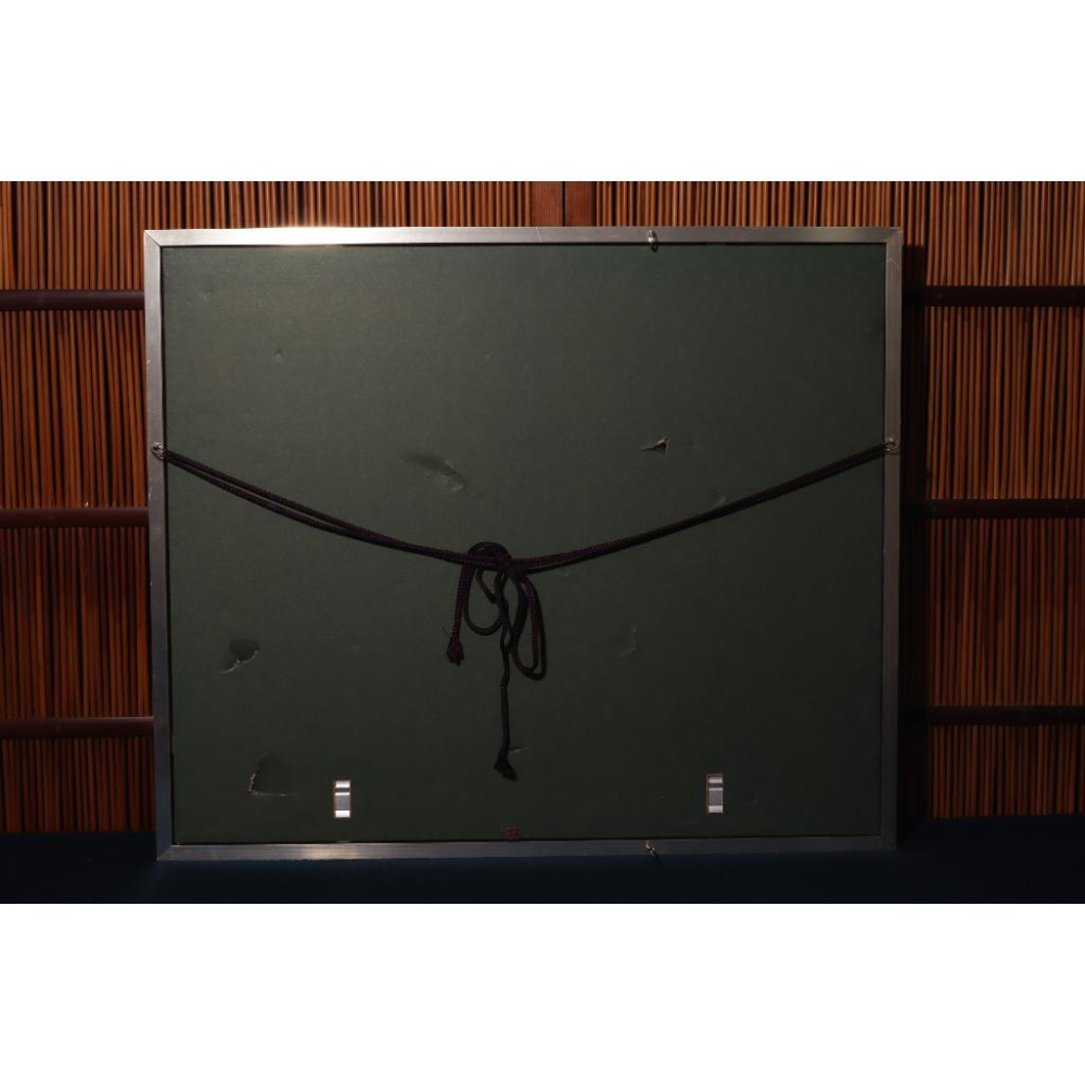 《部町》日本 名家 祐通 絹本 皇居 框畫｜墨寶 文房 茶道 花藝 花道 禪 神社 法師 宗教 佛教 茶掛 掛軸-細節圖8