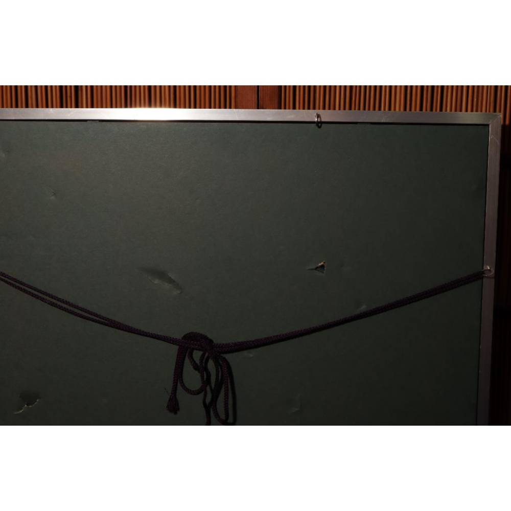 《部町》日本 名家 祐通 絹本 皇居 框畫｜墨寶 文房 茶道 花藝 花道 禪 神社 法師 宗教 佛教 茶掛 掛軸-細節圖9