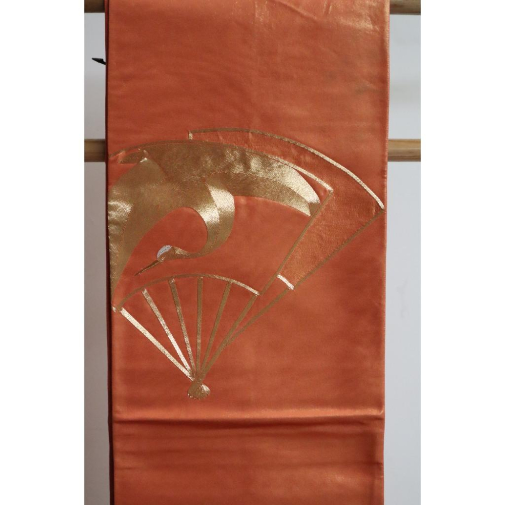 《部町》日本 金線入雲鶴 太鼓柄 和服腰帶 茶巾 茶墊|浴衣 着物 袋帶 茶碗 茶道具 茶席 桌巾 花藝 茶杯-細節圖2