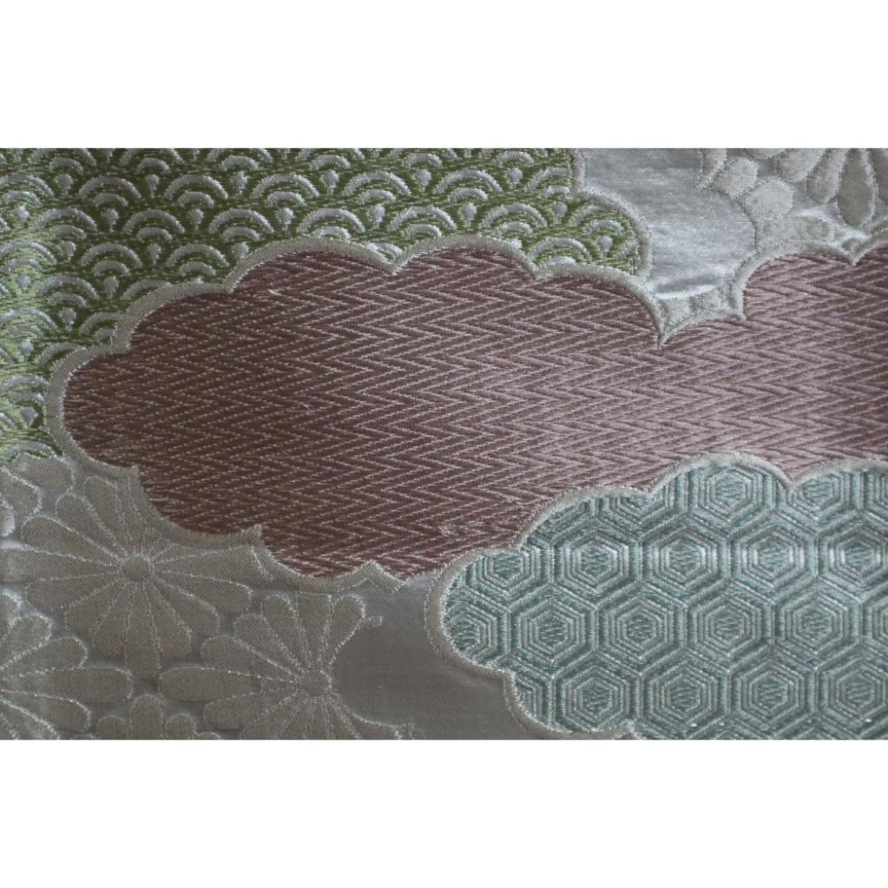 《部町》日本 佐賀織 花柄龜甲紗綾形 六通 和服腰帶 茶墊 茶巾 |浴衣 着物 袋帶 茶碗 茶道具 茶席 桌巾 花藝 茶-細節圖6