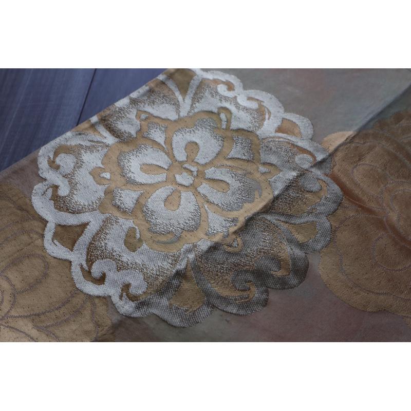 《部町》日本  西陣織 袋帯 金線繡華紋 和服腰帶 茶墊 茶巾|浴衣 着物 袋帶 茶碗 茶道具 茶席 桌巾 花藝 茶杯-細節圖4