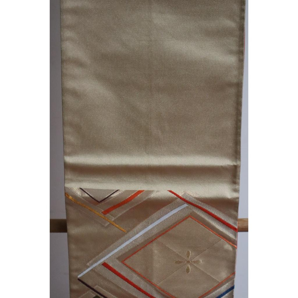 《部町》日本 唐織　菱吉祥文 金糸 六通和服腰帶 茶巾 茶墊|浴衣 着物 袋帶 茶碗 茶道具 茶席 桌巾 花藝 茶杯-細節圖6