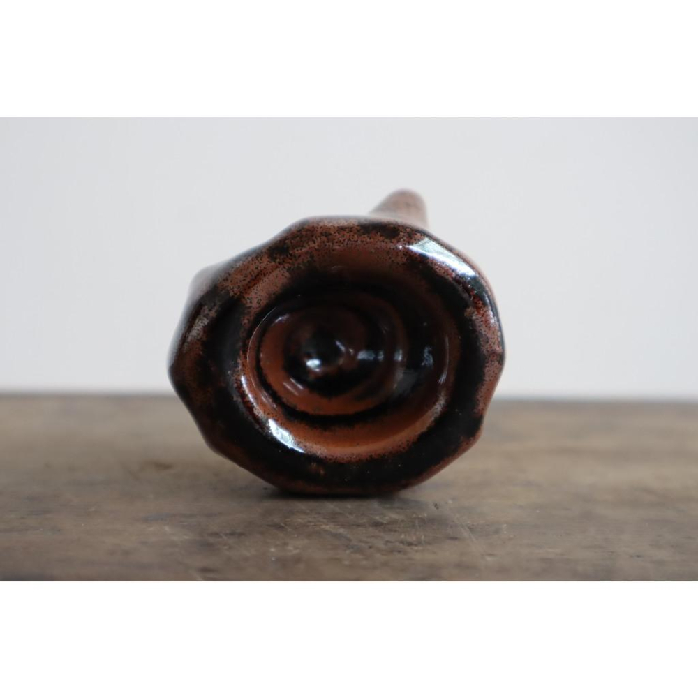 《部町》日本 黑瀨戶 海螺蓋置｜抹茶 茶道具 茶道 花道 花藝 神社 京都 古董 茶碗 茶杯-細節圖5