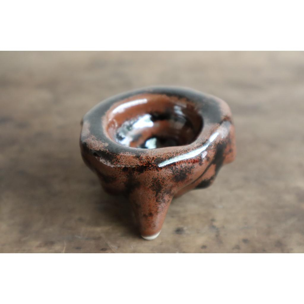 《部町》日本 黑瀨戶 海螺蓋置｜抹茶 茶道具 茶道 花道 花藝 神社 京都 古董 茶碗 茶杯-細節圖6