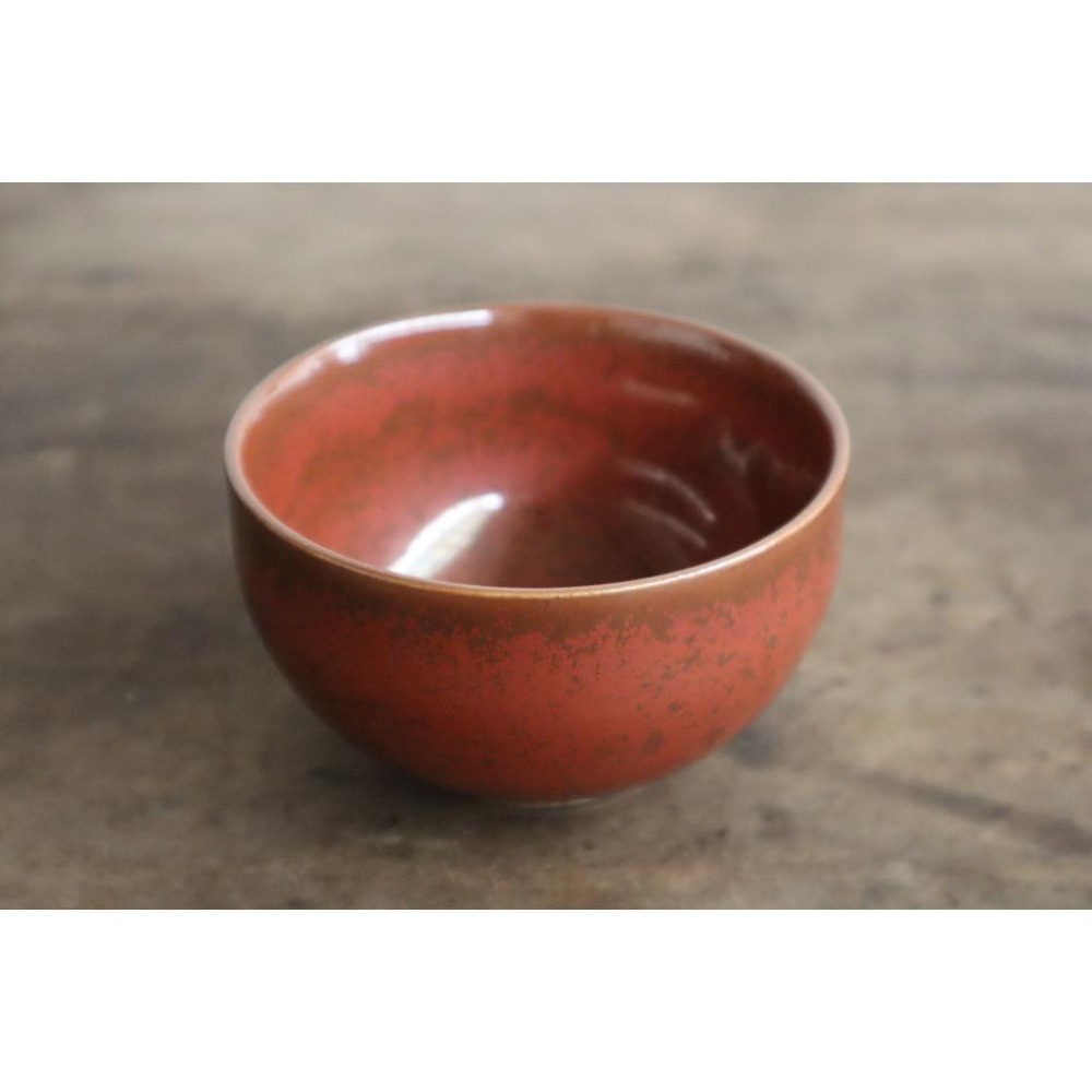 《部町》日本 辰砂赤釉 茶杯 湯吞杯｜抹茶 茶道具 茶道 花道 花藝 神社 京都 古董 茶碗 茶杯-細節圖4