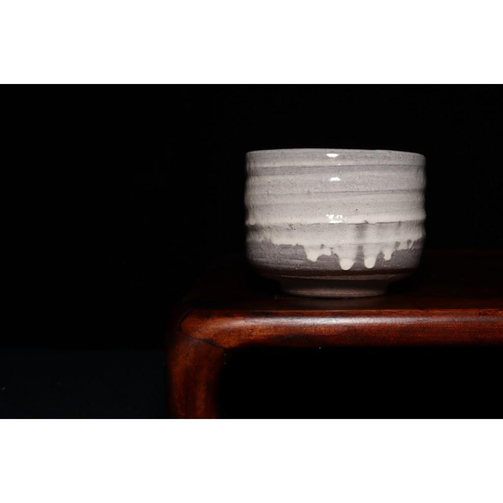 《部町》日本 常盤窯 谷口松吉 手繪 寒牡丹 抹茶碗 附木箱 ｜抹茶 茶道具 茶道 花道 花藝 神社 京都 古董 茶碗-細節圖2