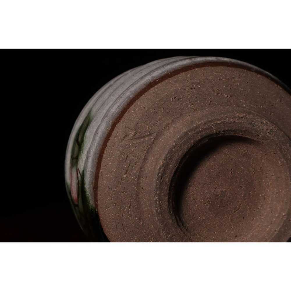 《部町》日本 常盤窯 谷口松吉 手繪 寒牡丹 抹茶碗 附木箱 ｜抹茶 茶道具 茶道 花道 花藝 神社 京都 古董 茶碗-細節圖5