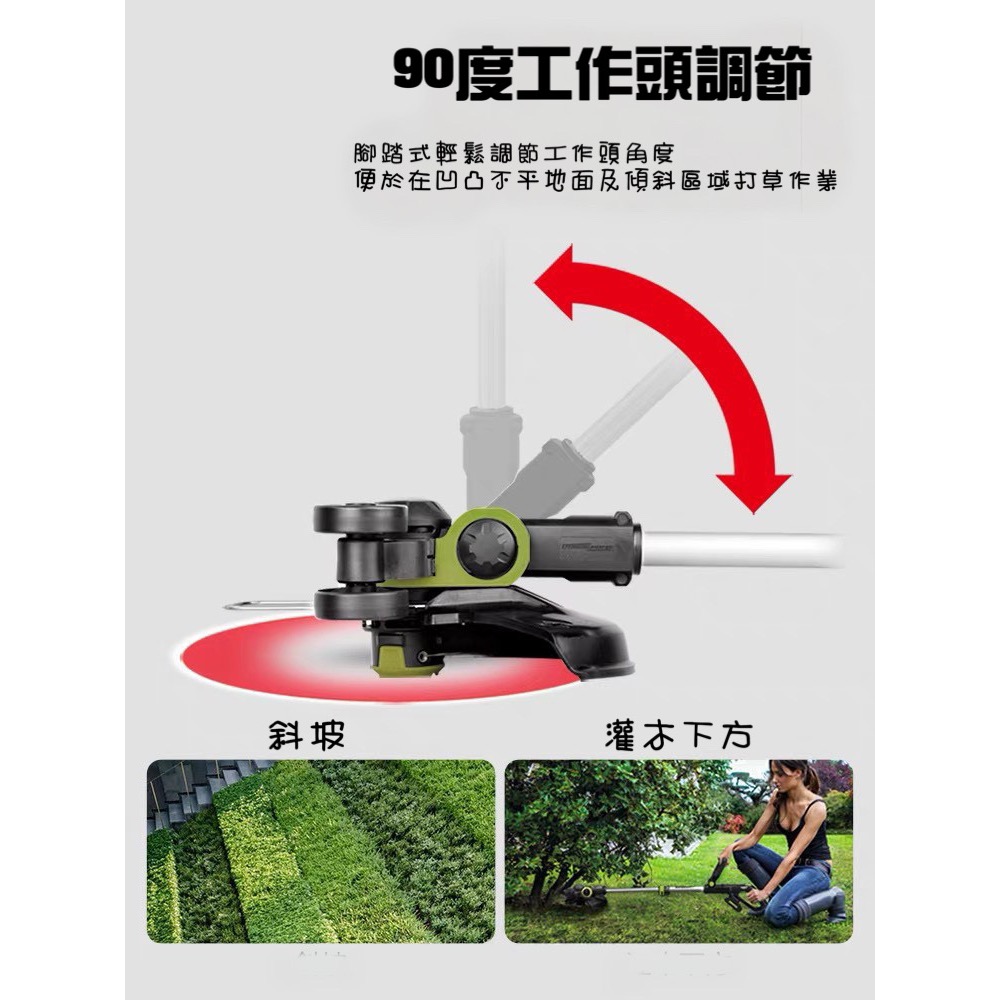 WORX 威克士 WD163 無刷 20V鋰電割草機 打草機 剪草機 (裸機)-細節圖4