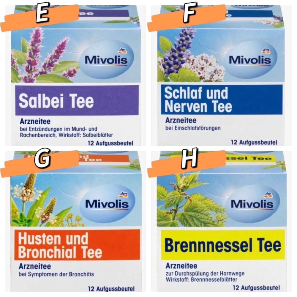 ［現貨+預購］德國 dm Mivolis 多款天然草本茶 - 12包/盒-細節圖2