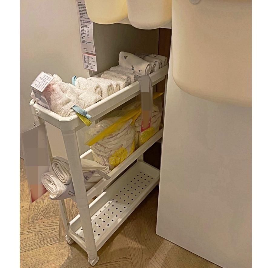 【小竹代購】IKEA宜家家居 熱銷商品 VESKEN 多功能層架 多用途 三層推車 浴室多功能層架 移動式推車 滾輪推車-細節圖10