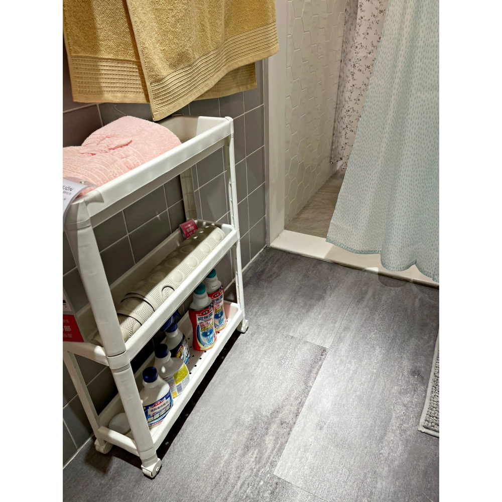 【小竹代購】IKEA宜家家居 熱銷商品 VESKEN 多功能層架 多用途 三層推車 浴室多功能層架 移動式推車 滾輪推車-細節圖11