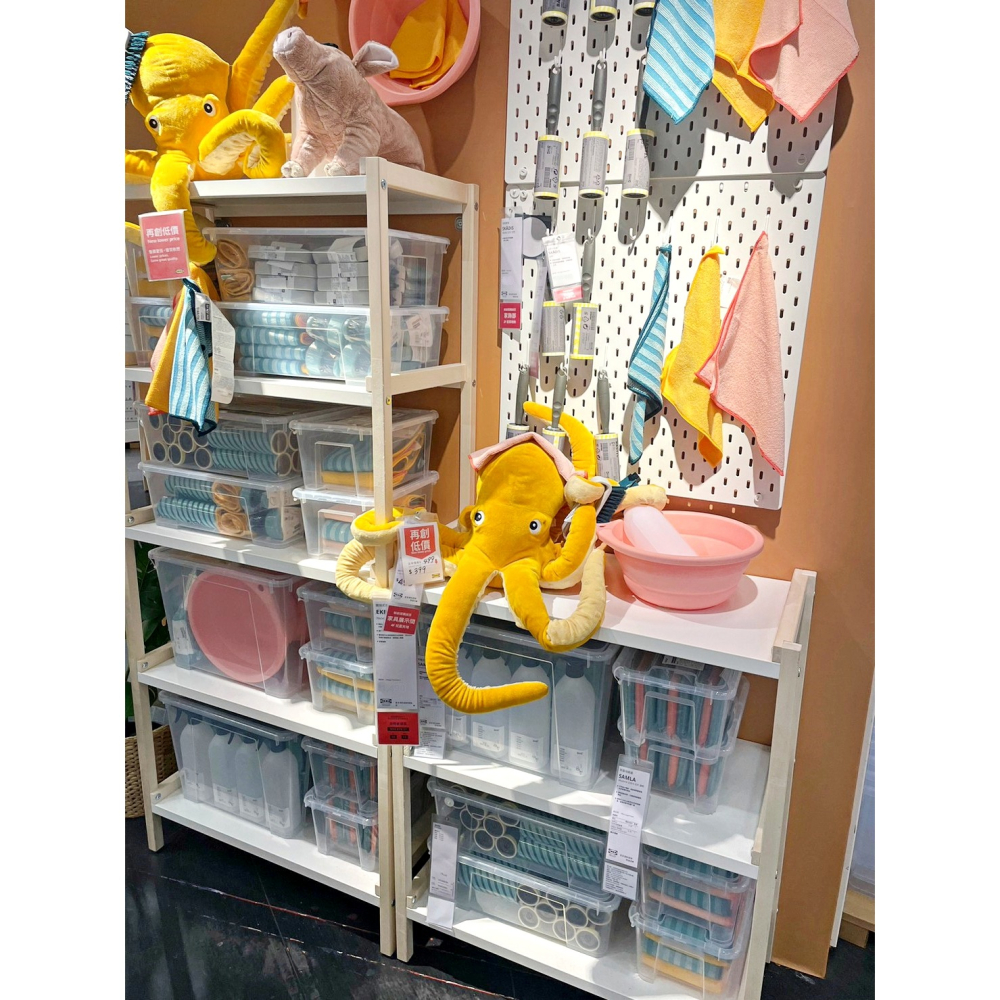 【竹代購】IKEA宜家家居 熱銷商品 CP值高 SAMLA 附蓋收納盒 透明收納盒 簡約收納盒 儲物盒 置物箱 置物盒-細節圖3
