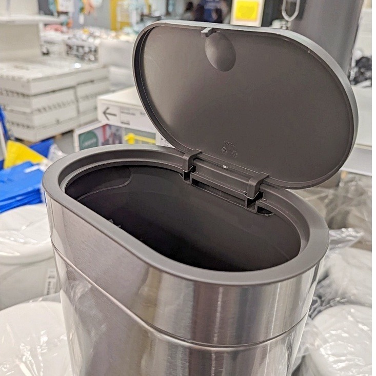 IKEA 代購 BROGRUND 垃圾桶 無緩衝 廚房 廚房垃圾桶 按壓垃圾桶 垃圾筒 不鏽鋼 鐵桶 浴室 附內桶-細節圖3