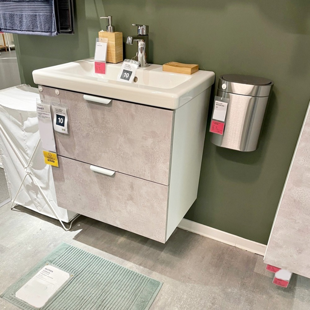 IKEA 代購 BROGRUND 垃圾桶 無緩衝 廚房 廚房垃圾桶 按壓垃圾桶 垃圾筒 不鏽鋼 鐵桶 浴室 附內桶-細節圖6