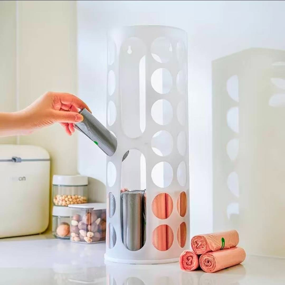 IKEA代購 VARIERA 塑膠袋收納筒 垃圾袋收納筒 傘桶 傘架 垃圾袋 購物袋 廚房垃圾袋收納袋 袋子收納-細節圖5