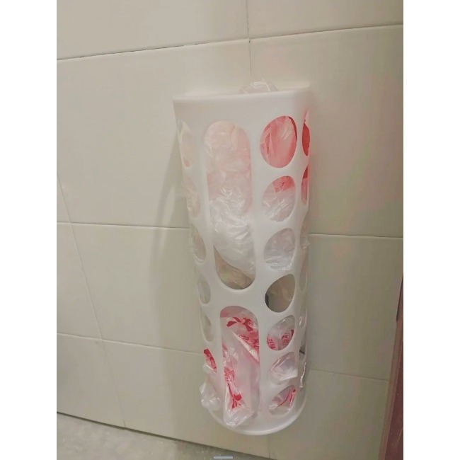 IKEA 代購 VARIERA 收納 垃圾袋 塑膠袋收納筒 收納桶 垃圾袋收納 壁掛收納 傘桶 垃圾分類 回收分類桶-細節圖4