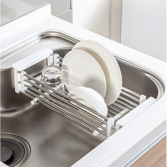 【竹代購】正品代購 nitori宜得利家居 水槽伸縮置物籃 置物架 廚房用品 瀝乾架 晾乾架 餐盤瀝水架 蔬果瀝乾架-細節圖4