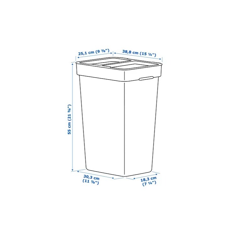 【小竹代購】IKEA宜家家居  HALLBAR 垃圾桶 35公升 附蓋垃圾桶 回收桶 分類桶 收納桶 廢紙筒 多功能收納-細節圖10