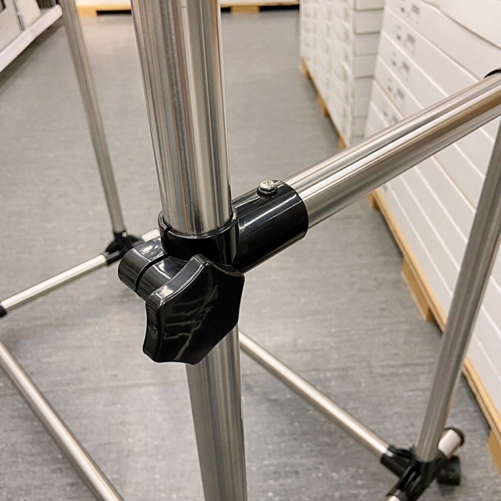 【竹代購】IKEA宜家家居 OLEBY ㄇ型吊衣架 可調式 多功能掛衣架 吊衣桿 曬衣架 掛衣桿 附滾輪 衣帽架 吊衣架-細節圖4