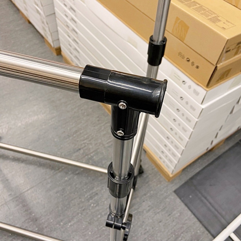 【竹代購】IKEA宜家家居 OLEBY ㄇ型吊衣架 可調式 多功能掛衣架 吊衣桿 曬衣架 掛衣桿 附滾輪 衣帽架 吊衣架-細節圖5