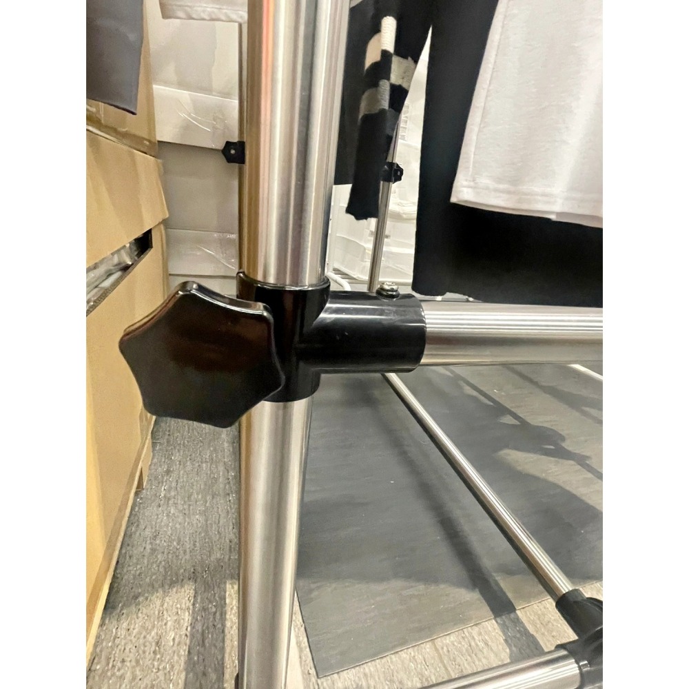 【竹代購】IKEA宜家家居 OLEBY ㄇ型吊衣架 可調式 多功能掛衣架 吊衣桿 曬衣架 掛衣桿 附滾輪 衣帽架 吊衣架-細節圖7