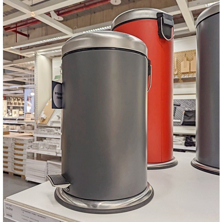 【竹代購】 IKEA宜家家居 MJÖSA 腳踏式垃圾桶 質感 有緩衝 附內桶 靜音 廚房垃圾桶 辦公室垃圾桶 大容量-細節圖5